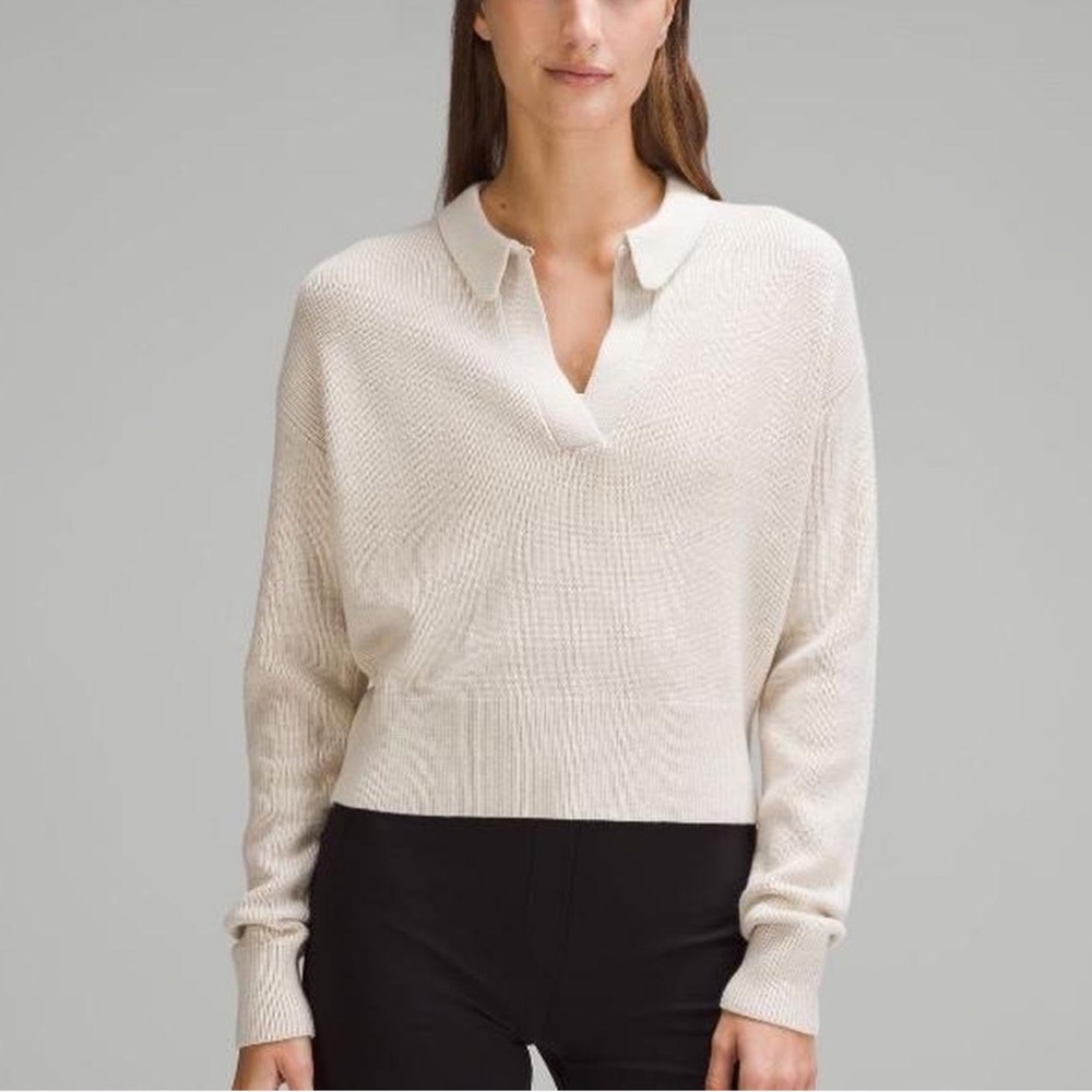 Cream lululemon sweater